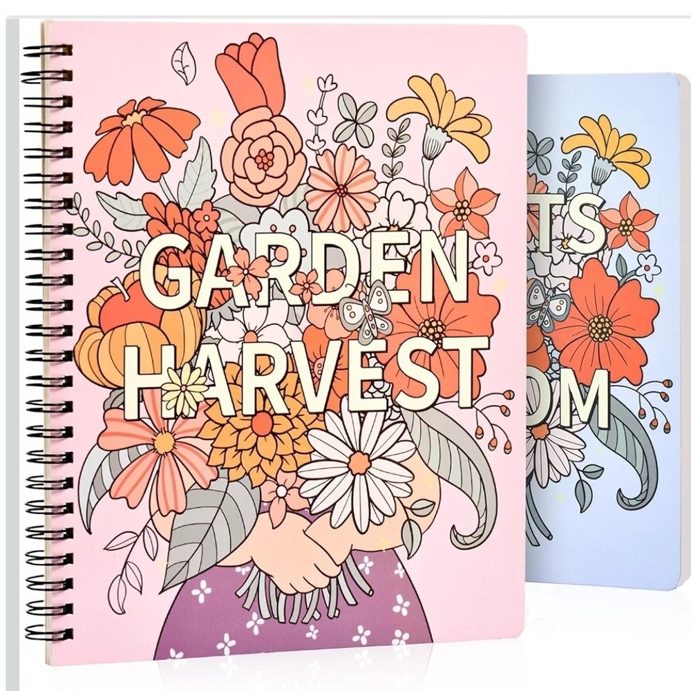 Garden Harvest Fruits in Bloom‎ Adult Coloring Book Set Spiral Bound 32 Pages